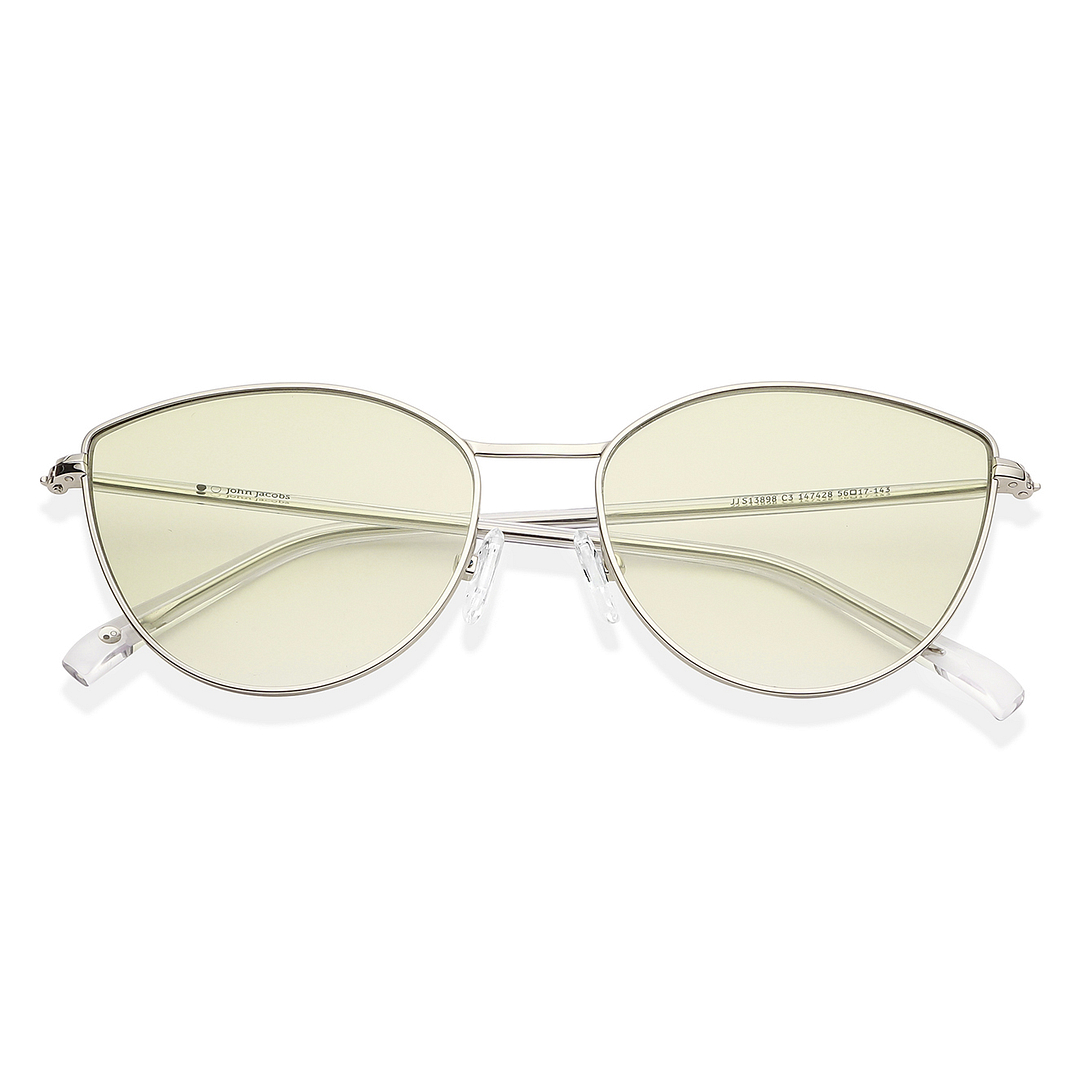 John Jacobs Online Silver Full Rim Cat Eye left side