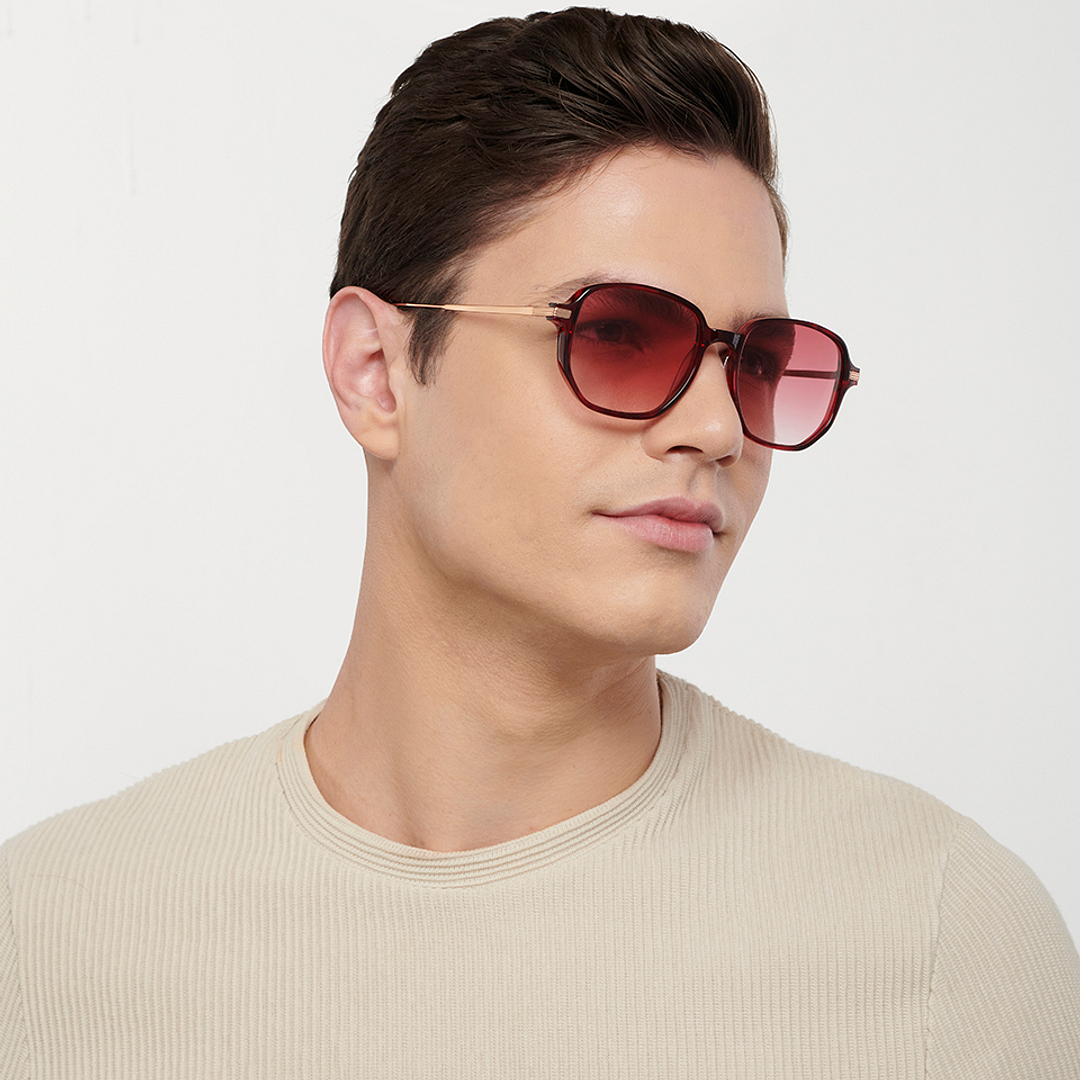 John Jacobs Online Red Full Rim Square right side