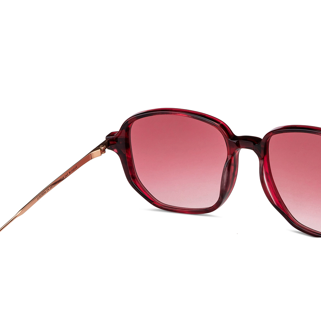 John Jacobs Online Red Full Rim Square right side