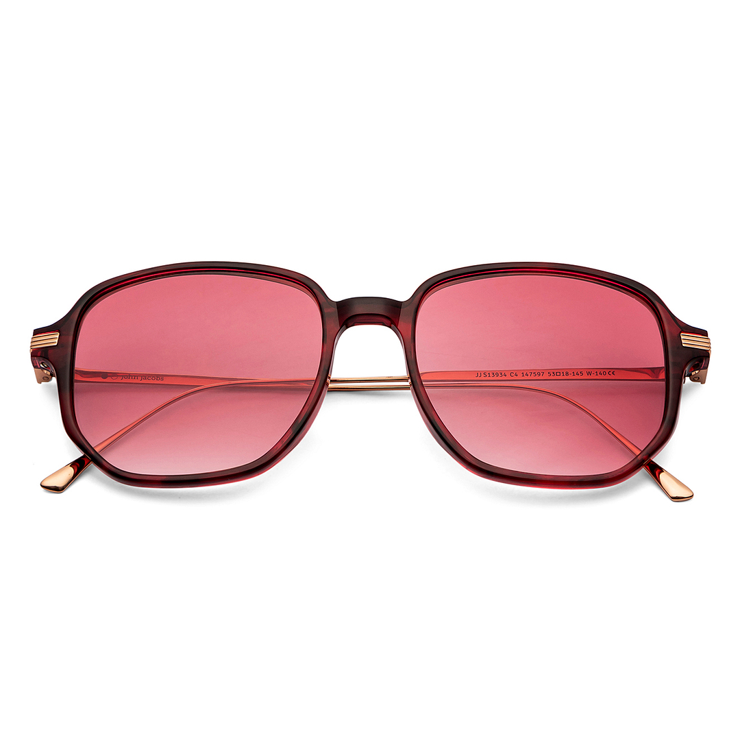 John Jacobs Online Red Full Rim Square left side