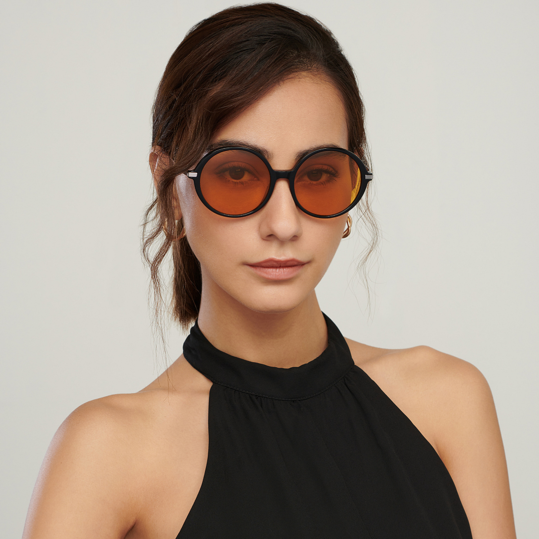 John Jacobs Online Black Full Rim Round left side