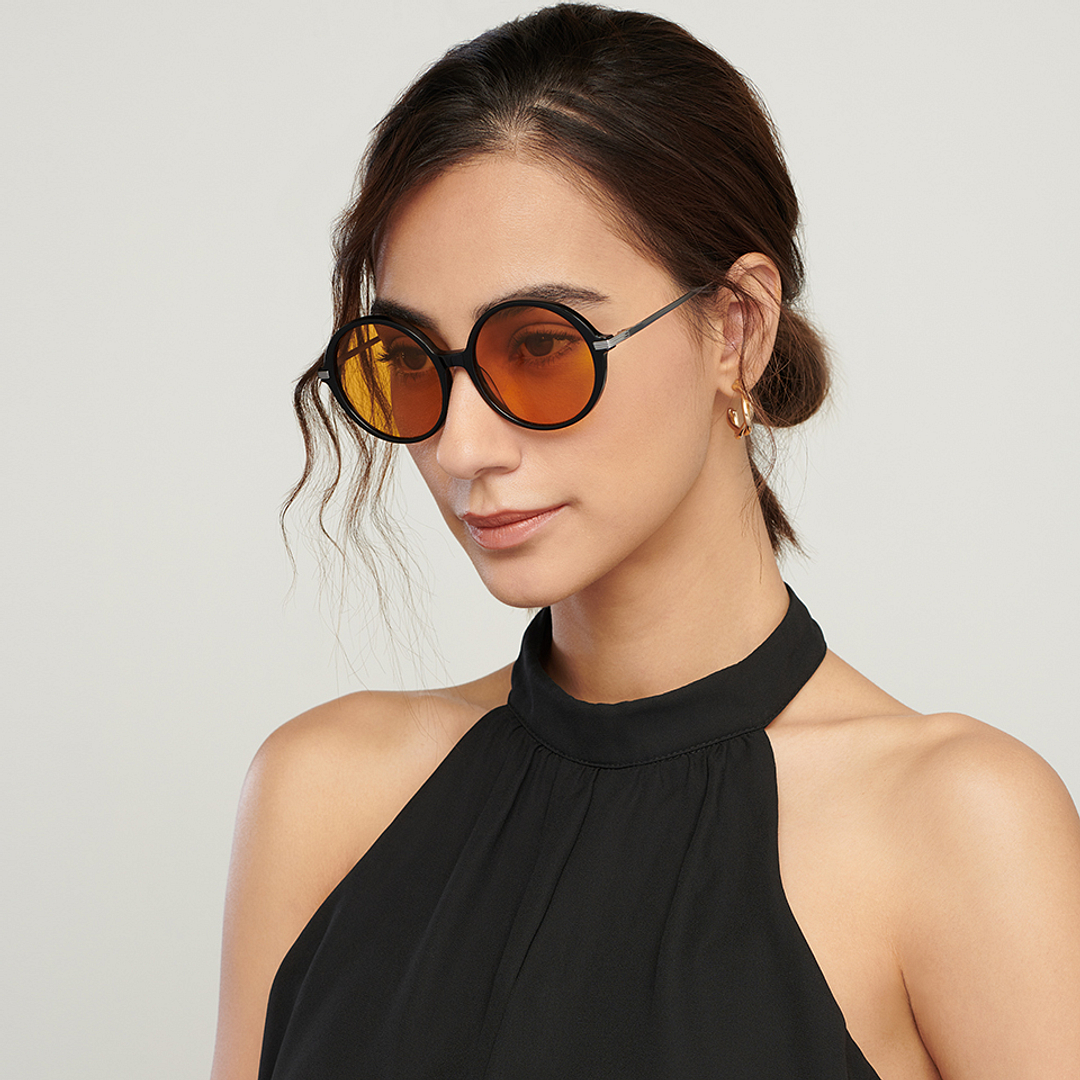 John Jacobs Online Black Full Rim Round right side