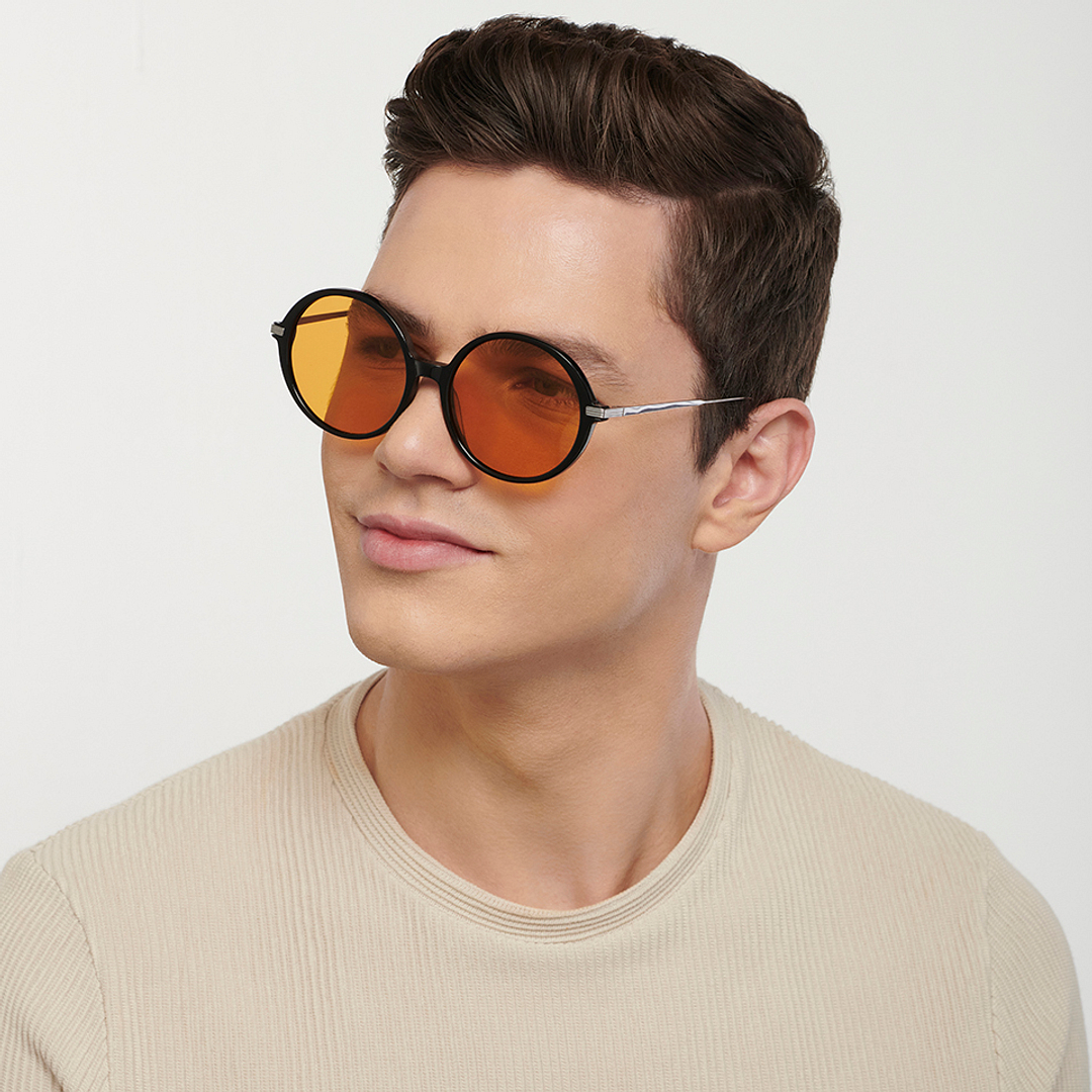 John Jacobs Online Black Full Rim Round right side