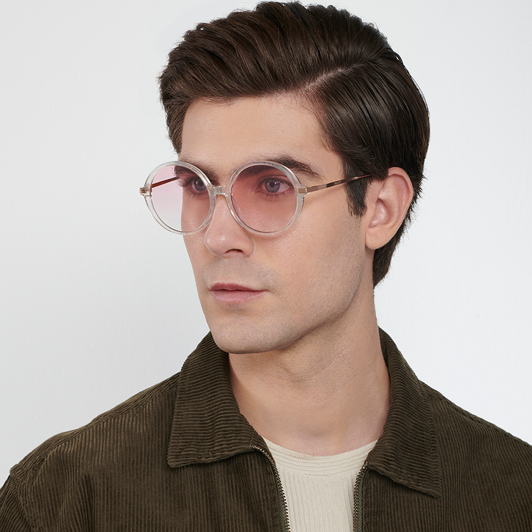 John Jacobs Online Crystal Transparent Full Rim Round right side