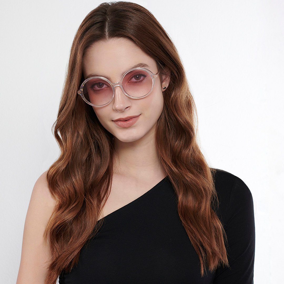 John Jacobs Online Crystal Transparent Full Rim Round left side