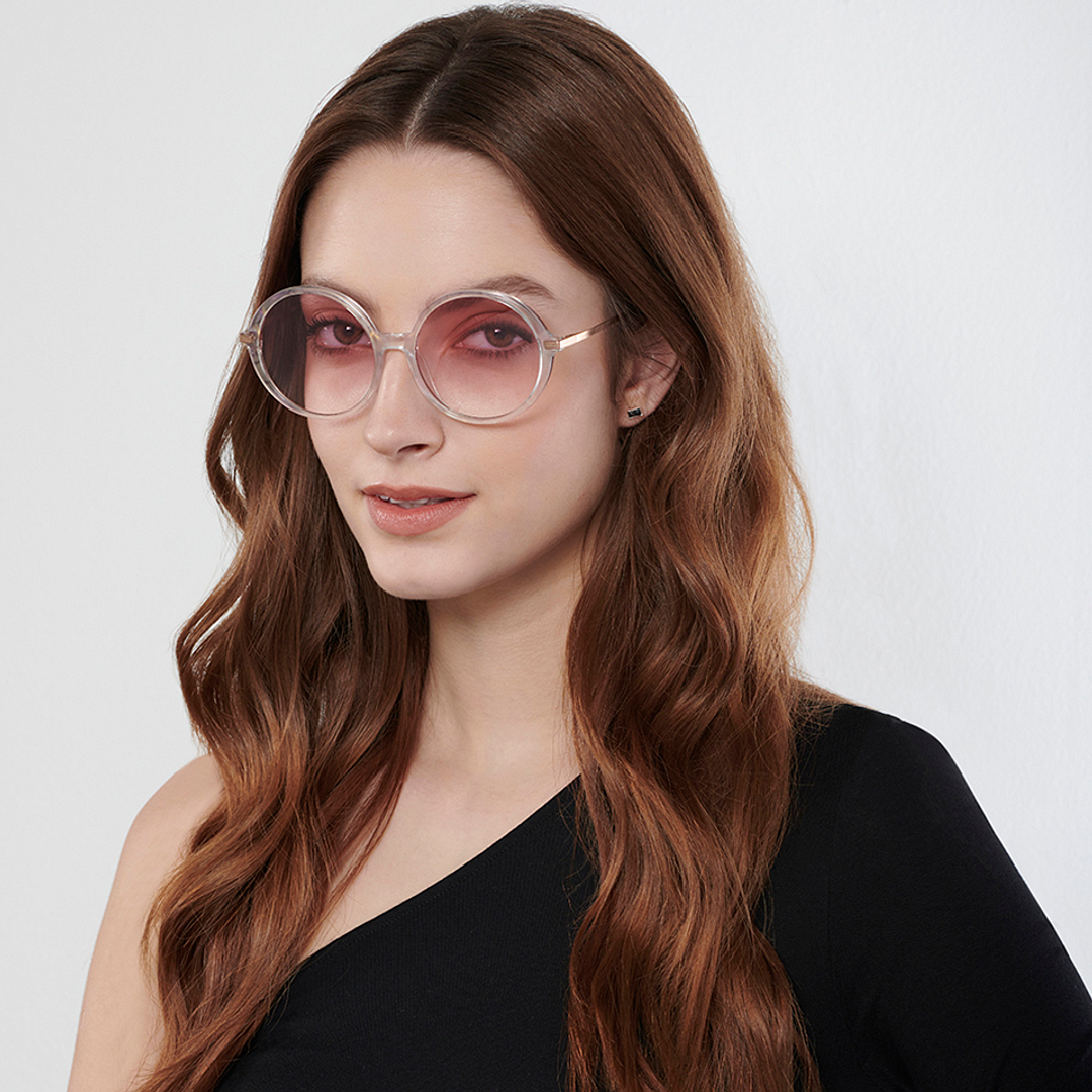 John Jacobs Online Crystal Transparent Full Rim Round right side