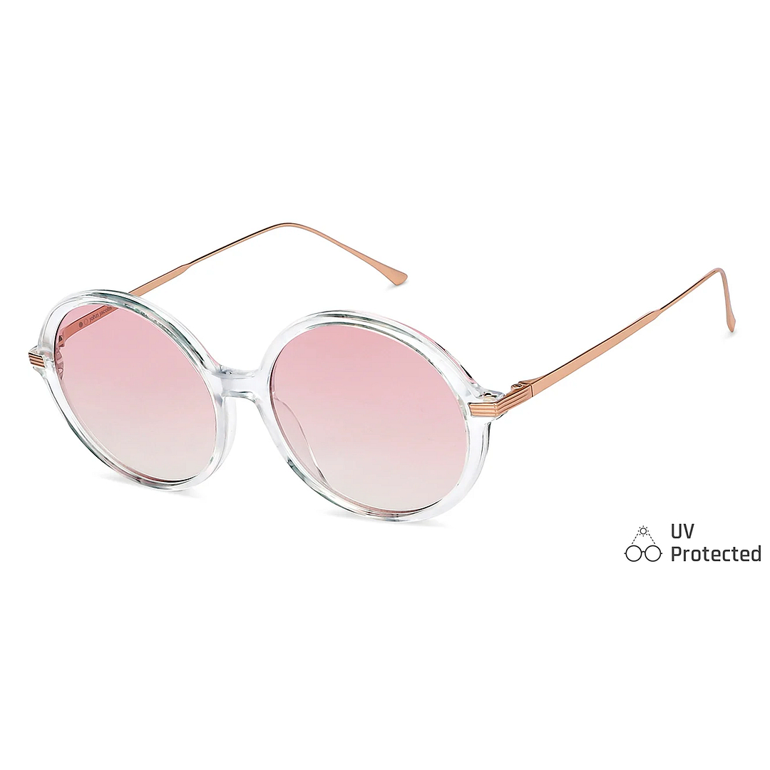 John Jacobs Online Crystal Transparent Full Rim Round left side