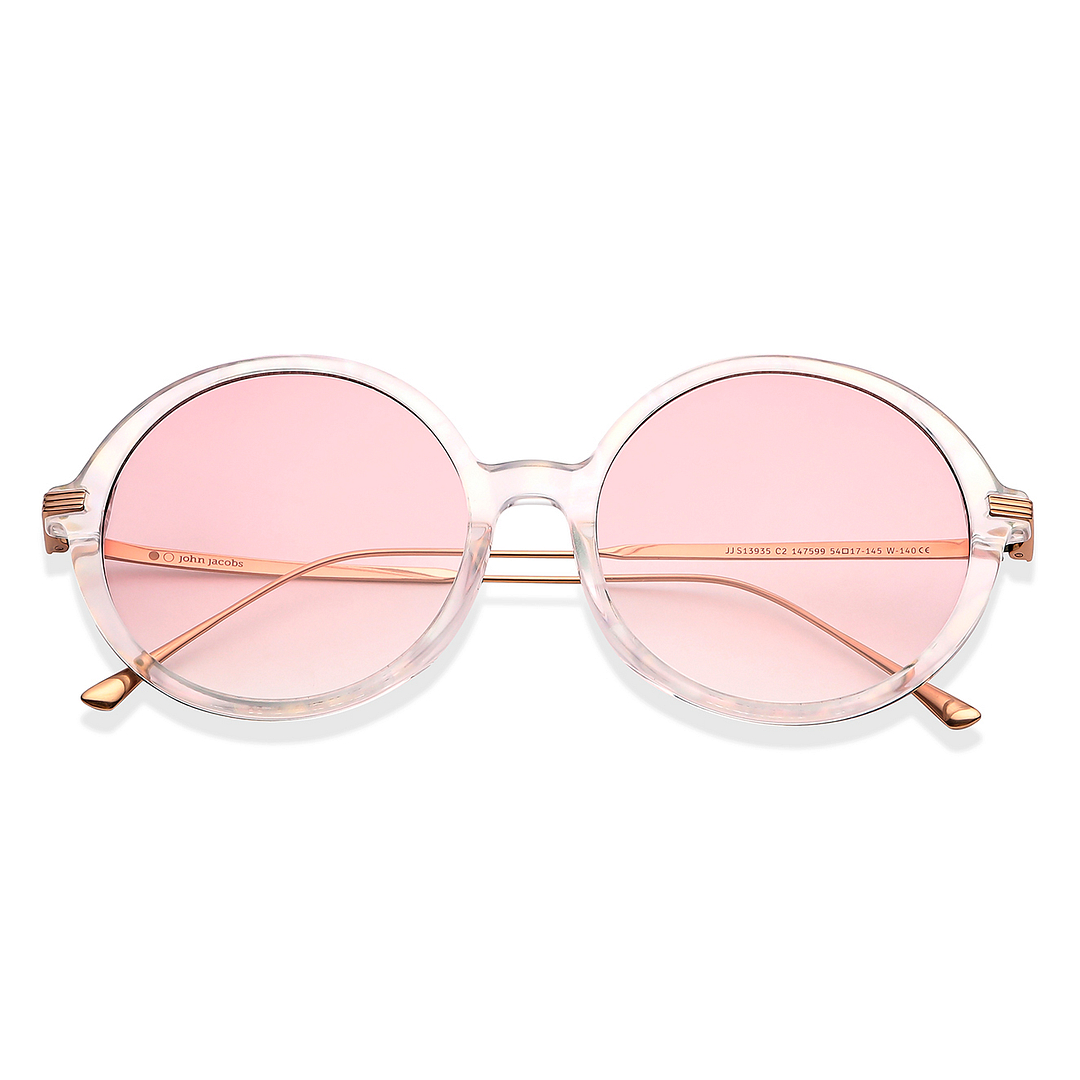 John Jacobs Online Crystal Transparent Full Rim Round left side