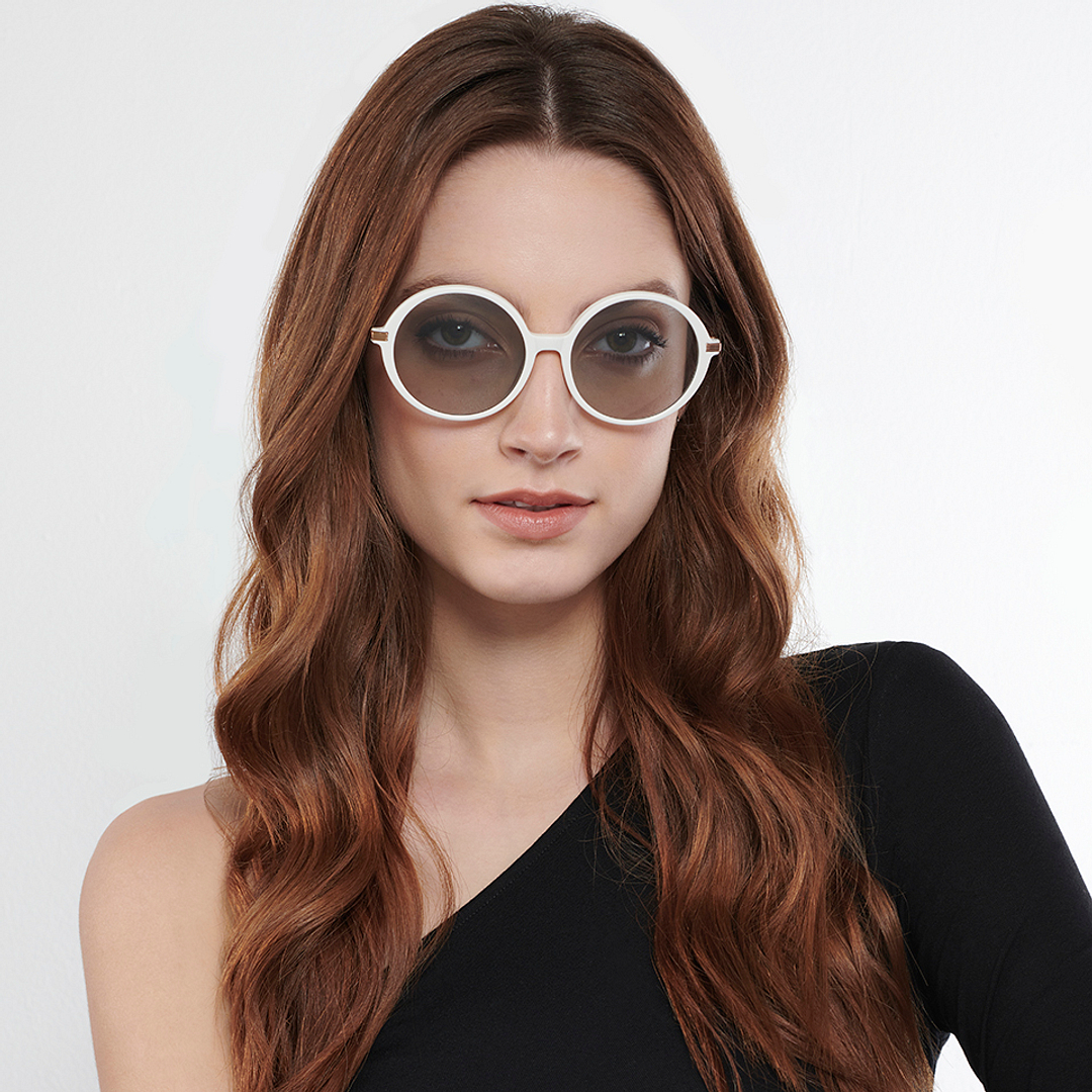 John Jacobs Online White Full Rim Round left side