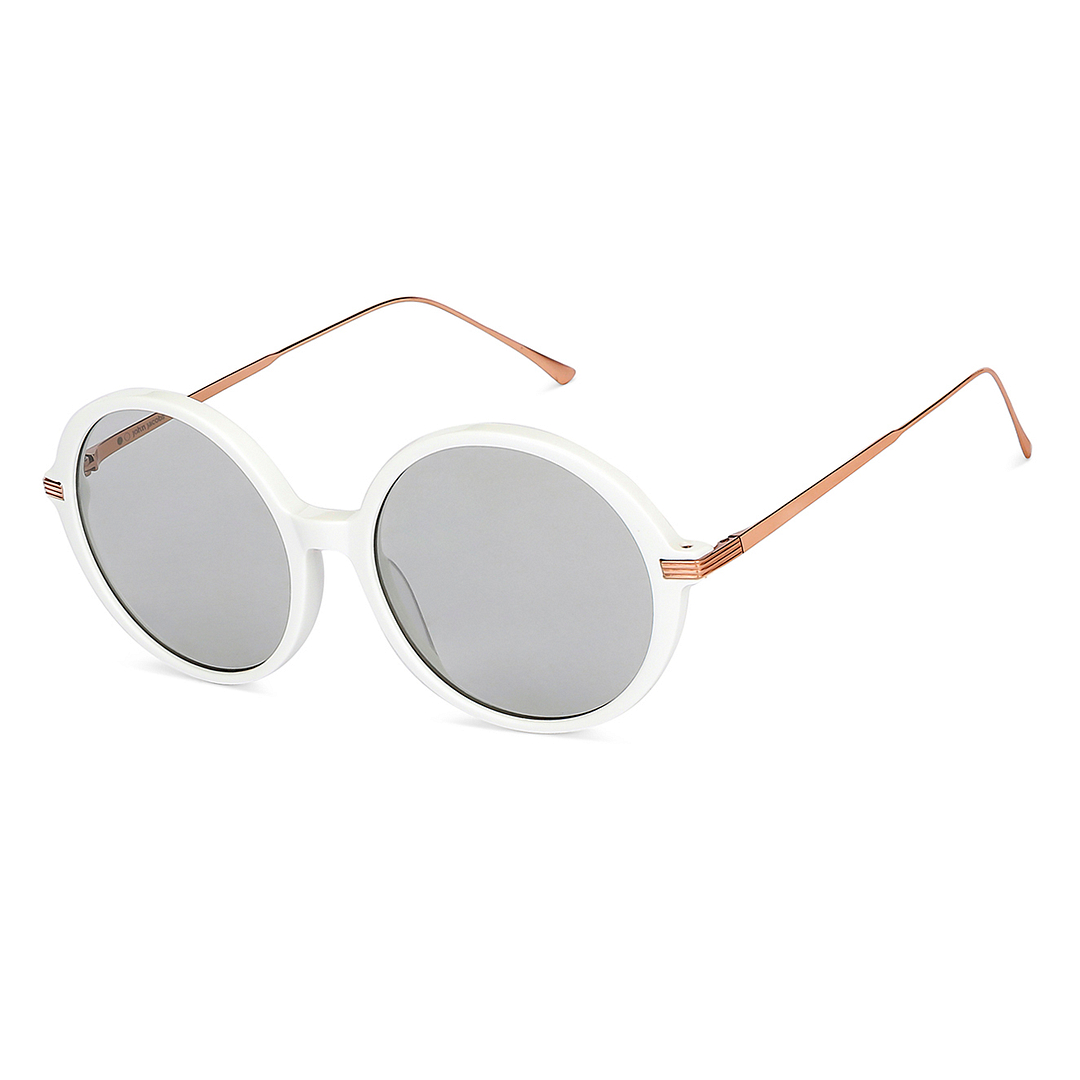 John Jacobs Online White Full Rim Round right side