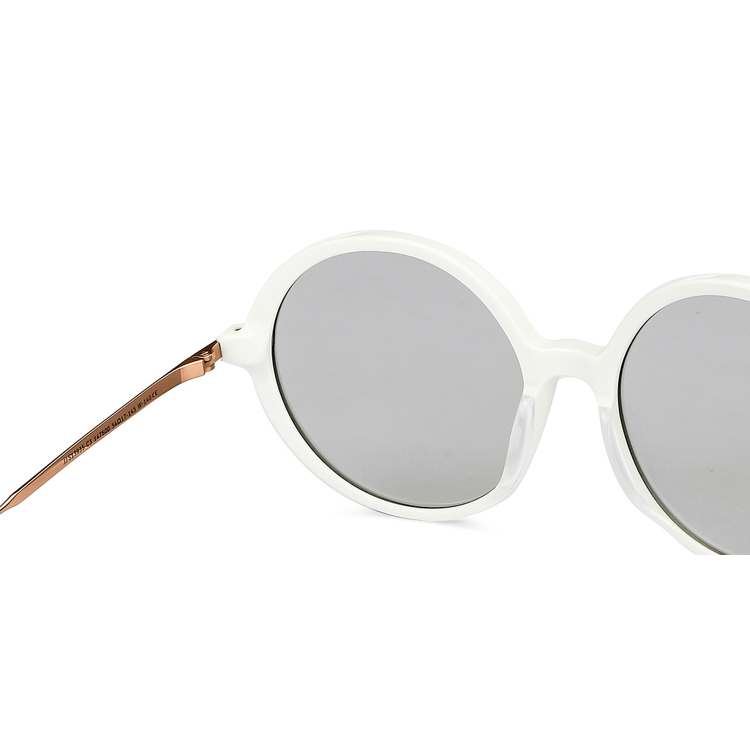 John Jacobs Online White Full Rim Round right side