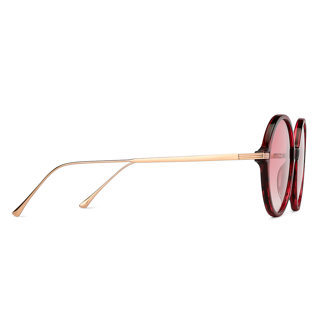 John Jacobs Online Red Full Rim Round left side