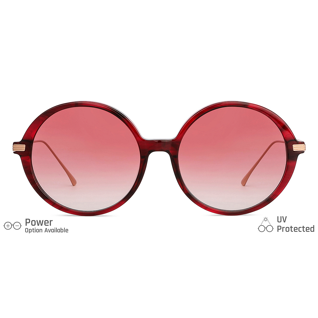 John Jacobs Online Red Full Rim Round right side