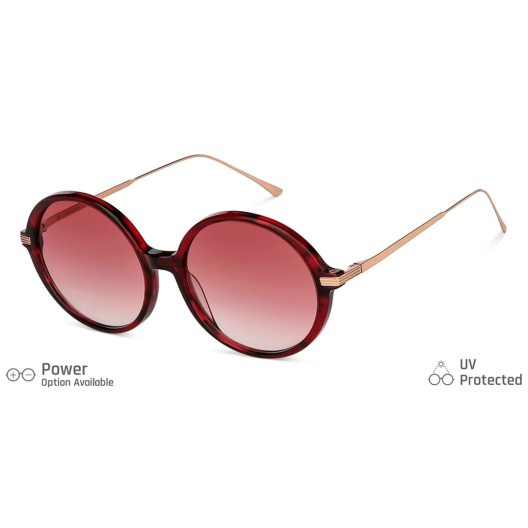 John Jacobs Online Red Full Rim Round left side