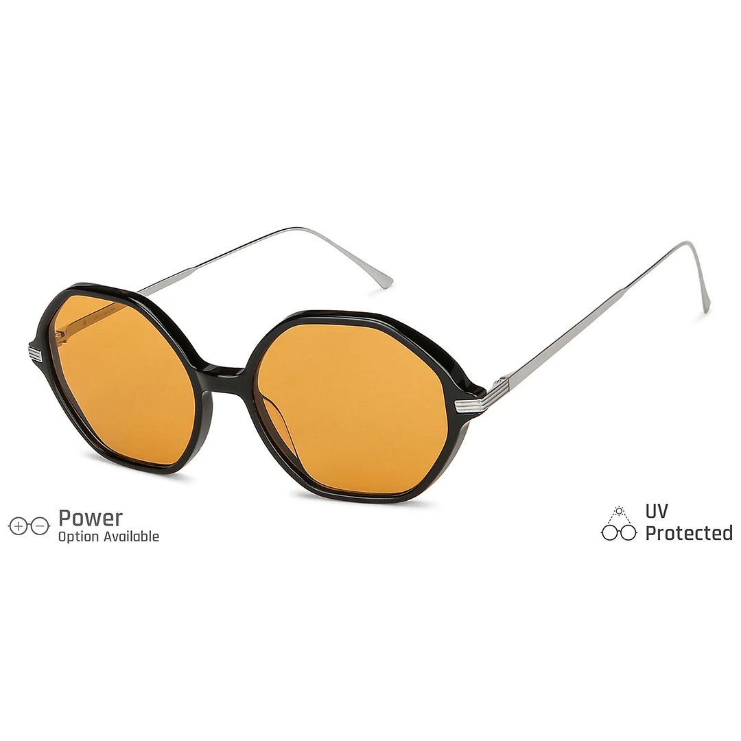 John Jacobs Black Full Rim Geometric right side