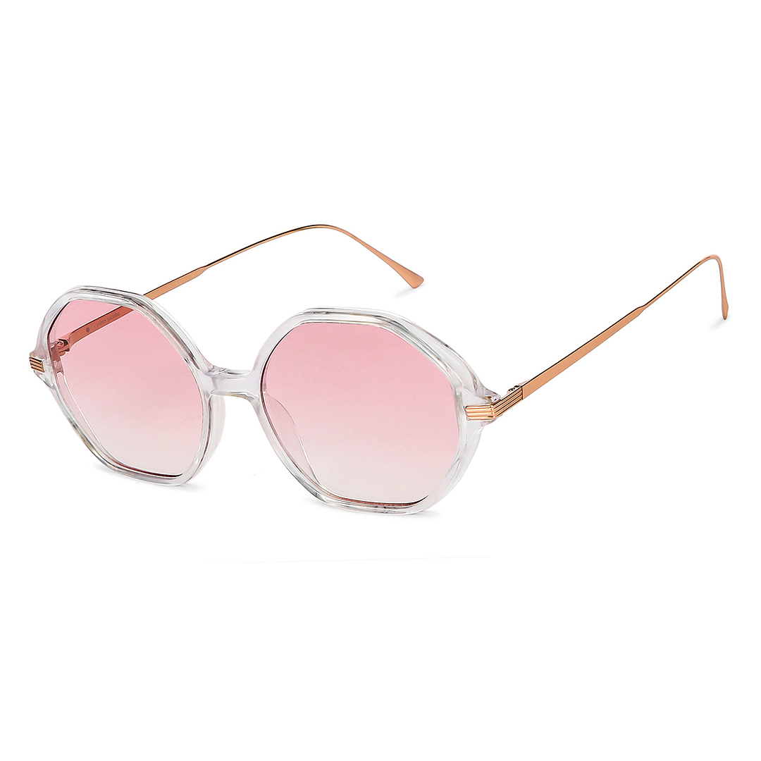 John Jacobs Online Crystal Transparent Full Rim Hexagonal right side