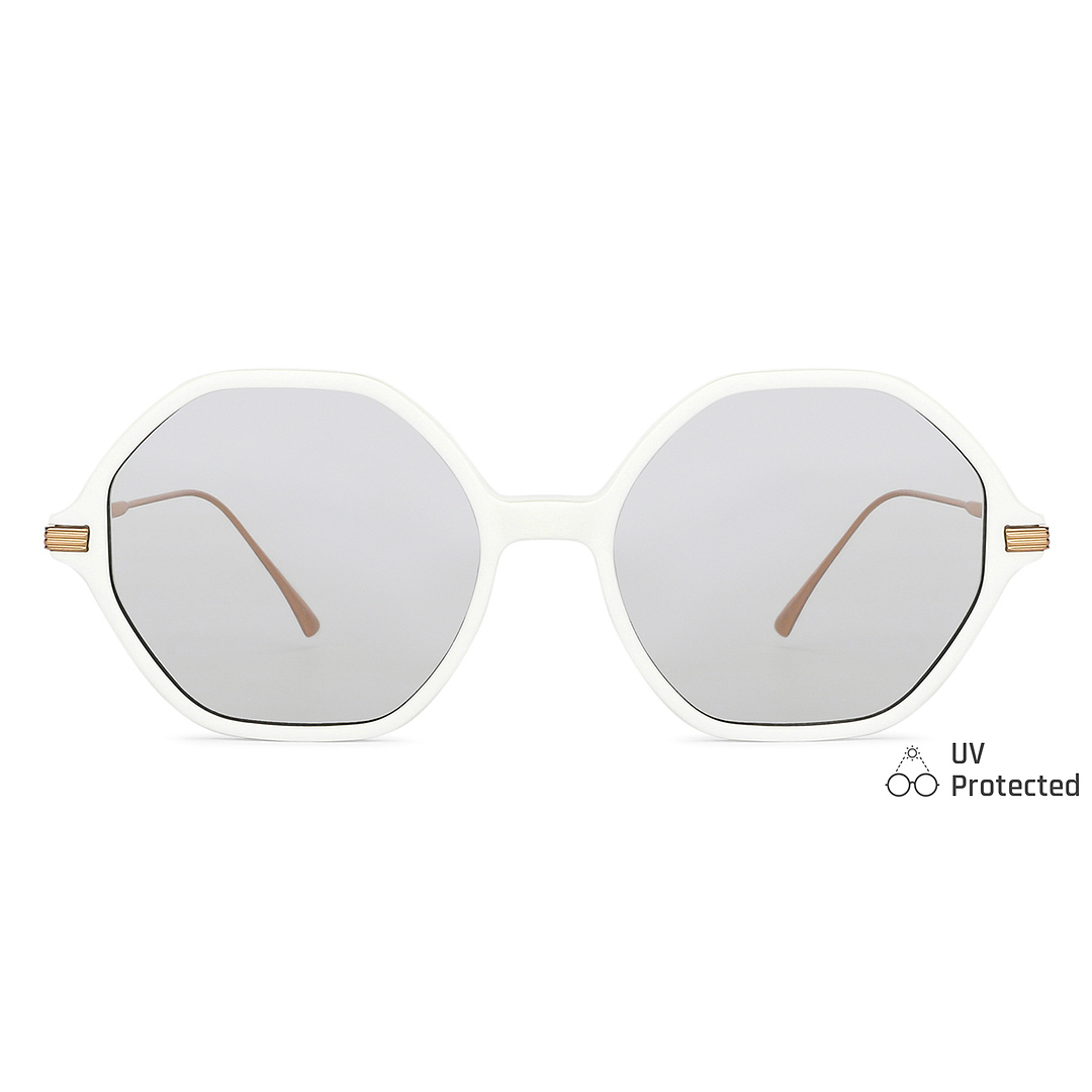 John Jacobs Online White Full Rim Geometric right side