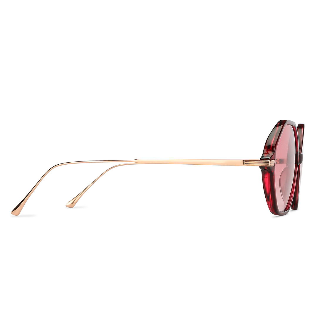 John Jacobs Online Red Full Rim Geometric left side