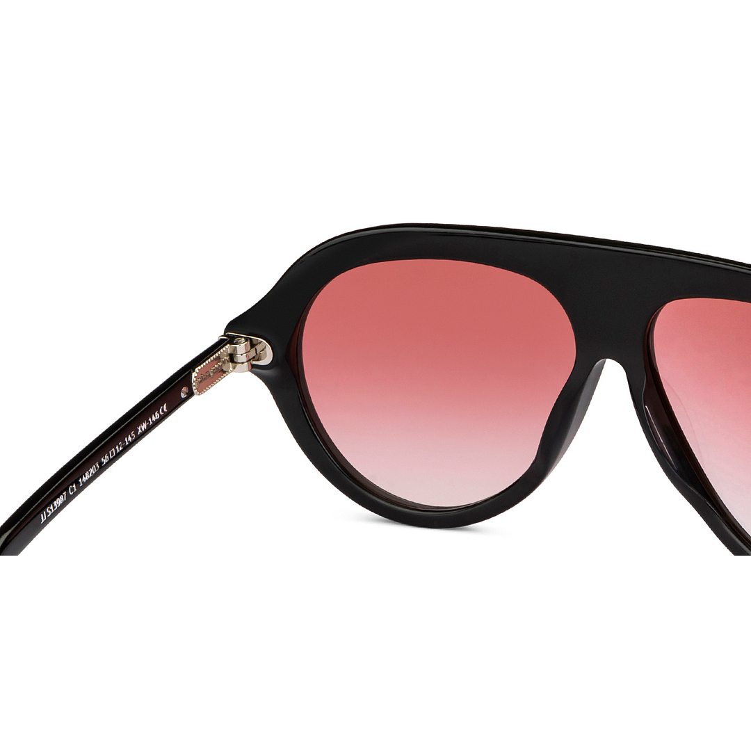 John Jacobs Online Black Full Rim Aviator right side