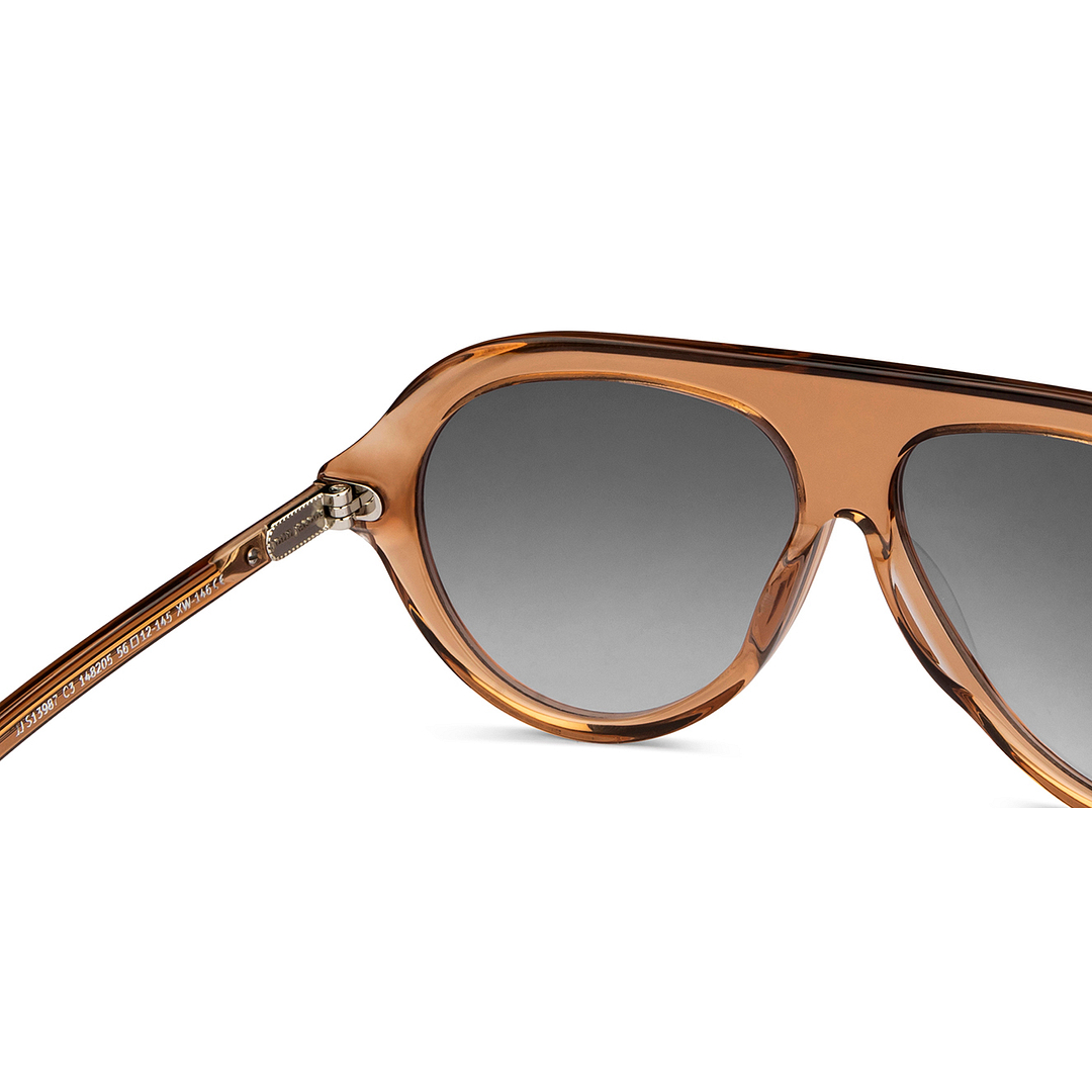 John Jacobs Online Light Brown Full Rim Aviator right side