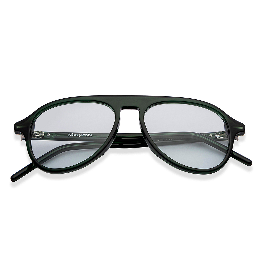 John Jacobs Online Green Full Rim Square left side