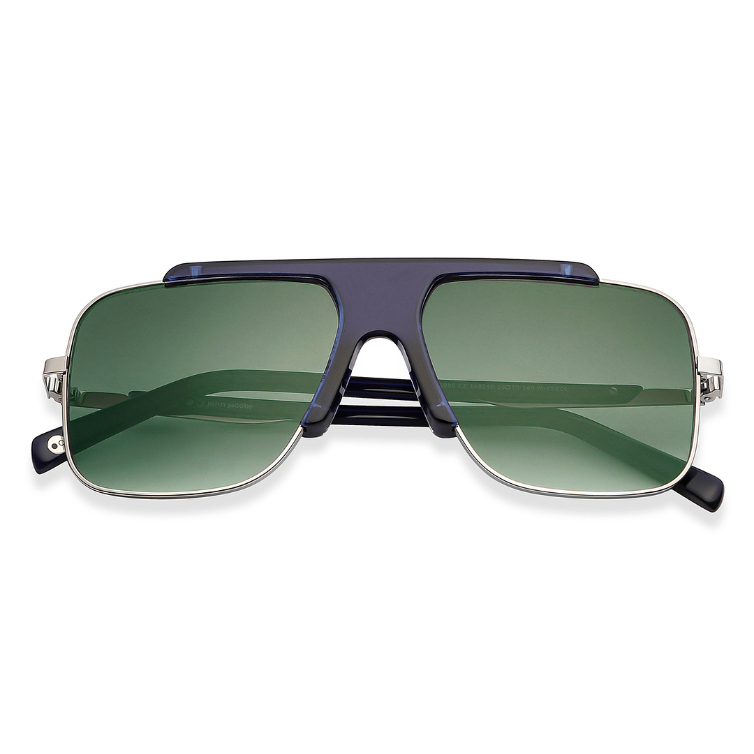 John Jacobs Online Silver Full Rim Square left side