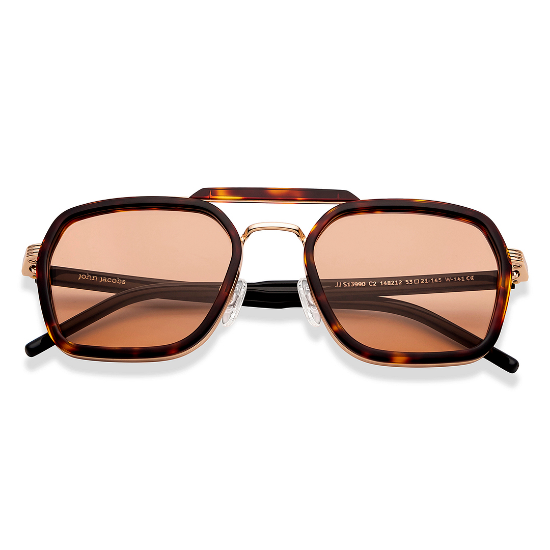 John Jacobs Online Gold Full Rim Rectangle left side