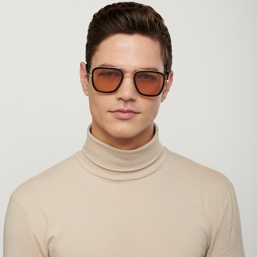 John Jacobs Black Full Rim Rectangle right side