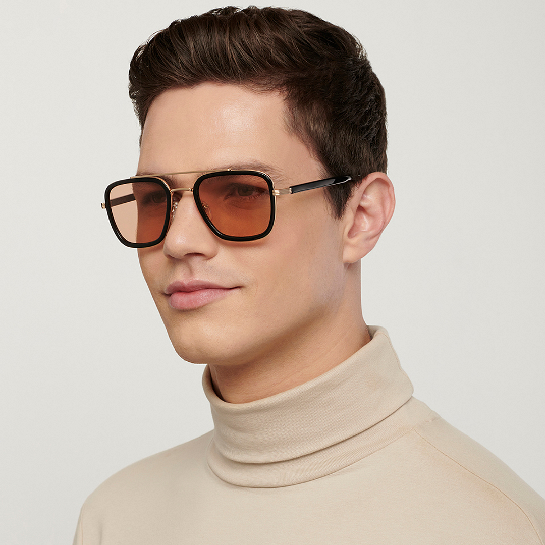 John Jacobs Black Full Rim Rectangle left side