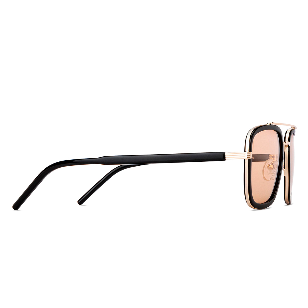 John Jacobs Black Full Rim Rectangle left side