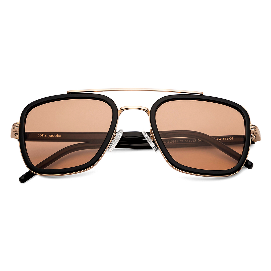John Jacobs Black Full Rim Rectangle right side