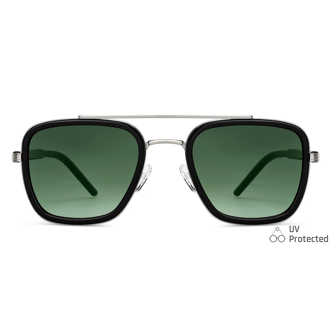 John Jacobs Online Dark Gunmetal Full Rim Square left side