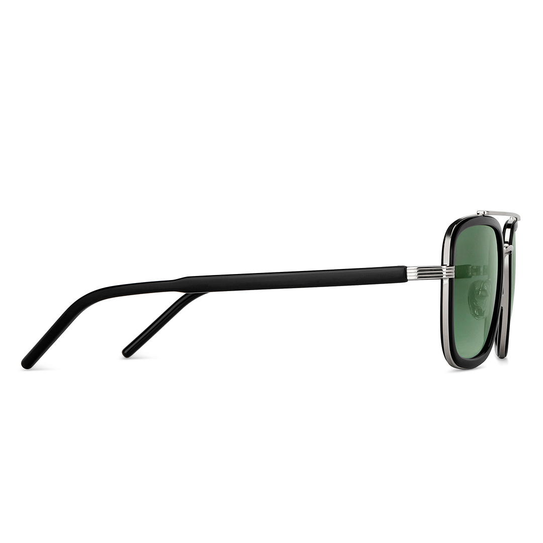 John Jacobs Online Dark Gunmetal Full Rim Square left side