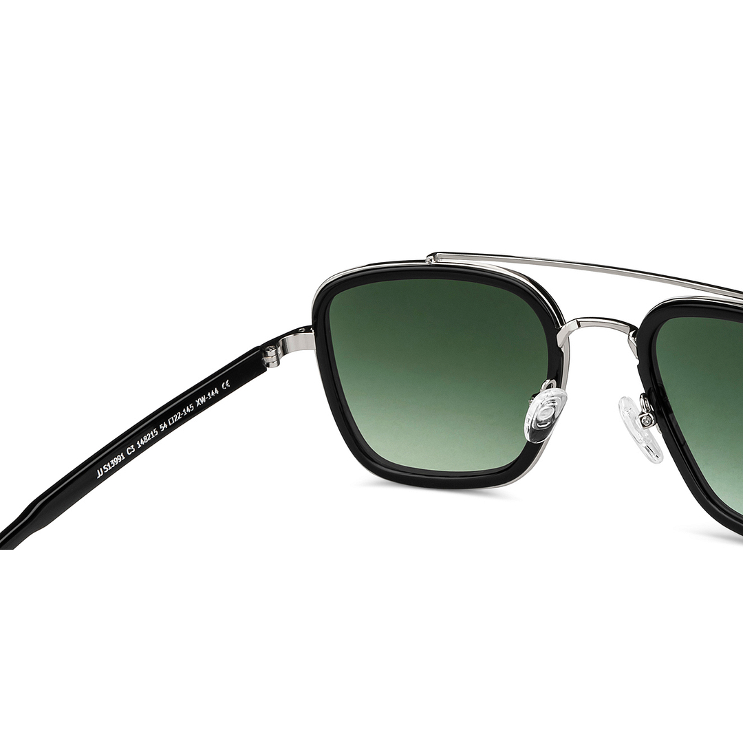 John Jacobs Online Dark Gunmetal Full Rim Square right side