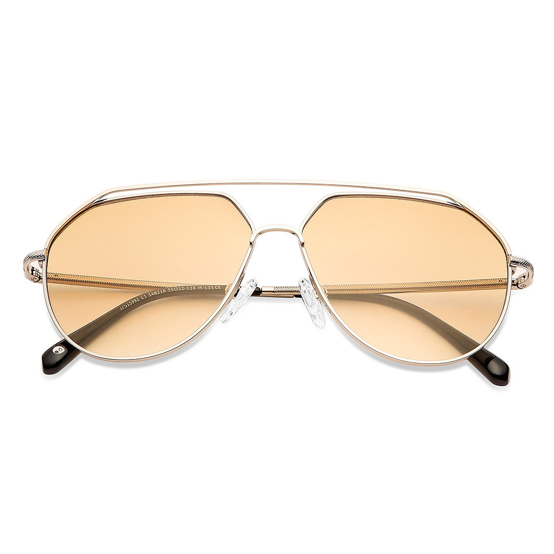 John Jacobs Online Silver Full Rim Aviator left side