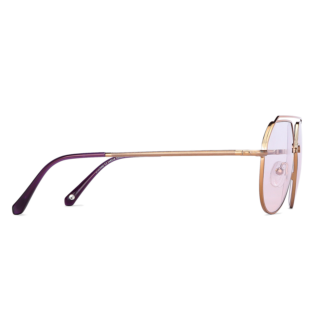 John Jacobs Online Gold Full Rim Aviator left side