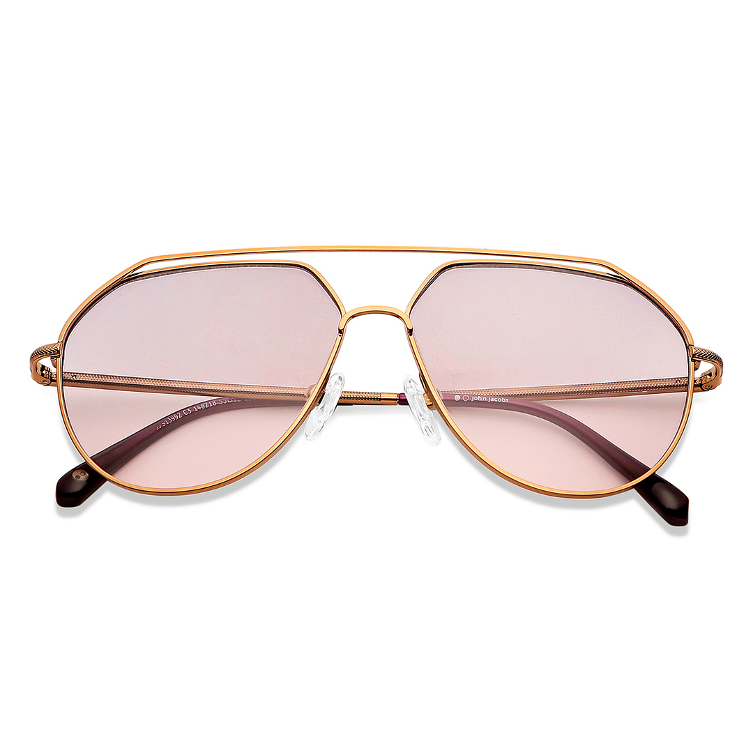 John Jacobs Online Gold Full Rim Aviator left side