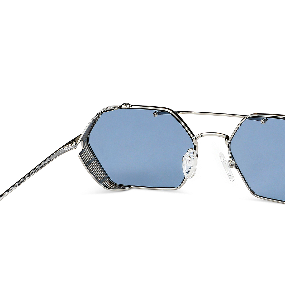 John Jacobs Online Silver Full Rim Geometric right side