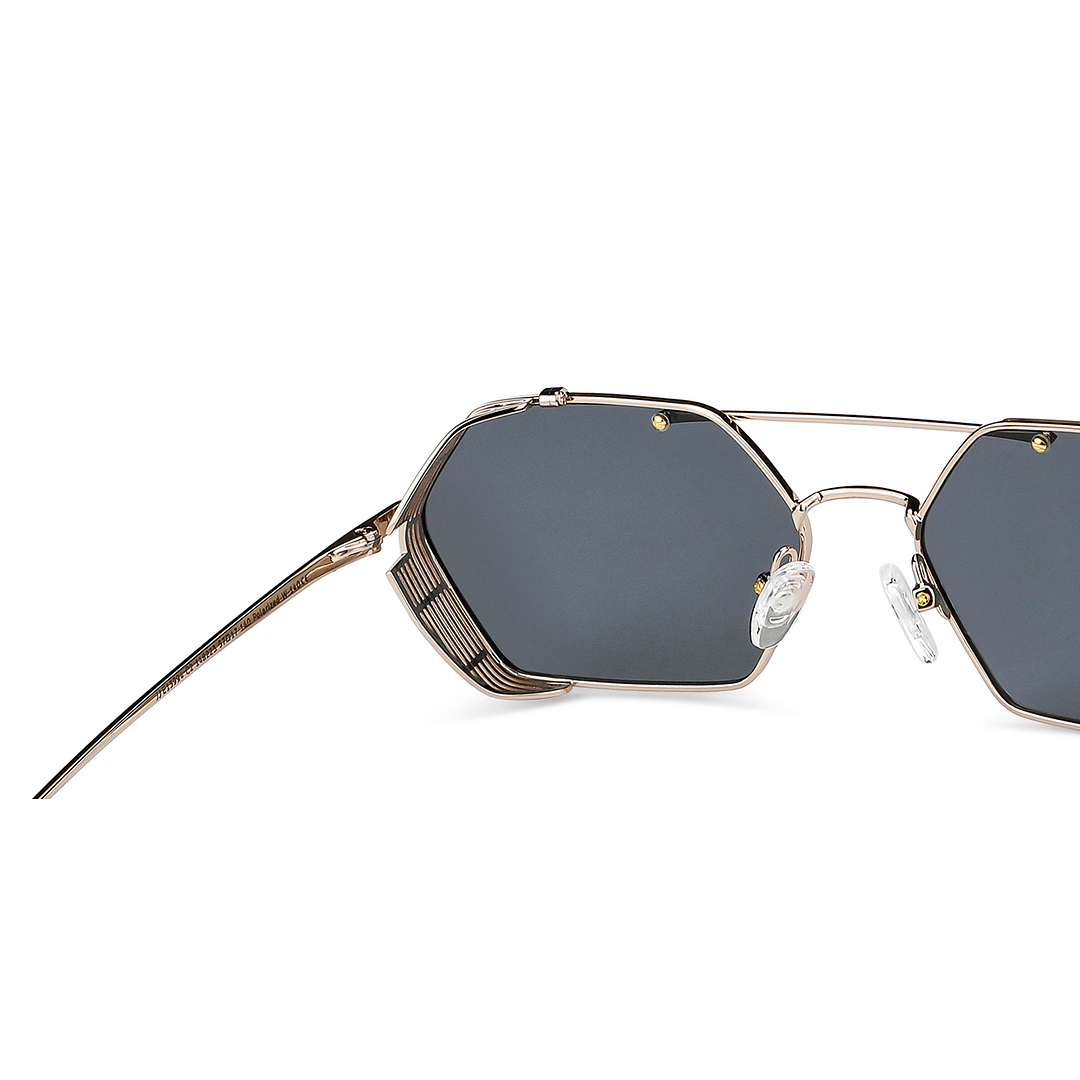 John Jacobs Online Gold Full Rim Geometric right side