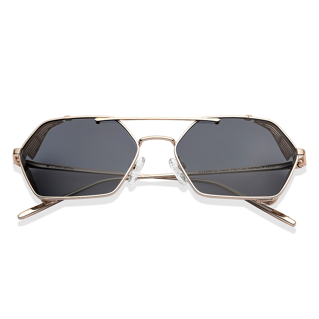 John Jacobs Online Gold Full Rim Geometric left side