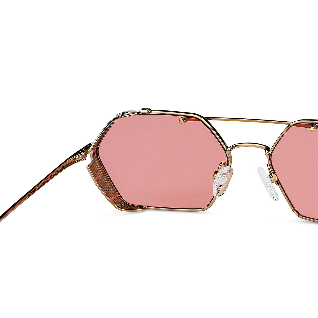 John Jacobs Online Gold Full Rim Geometric right side