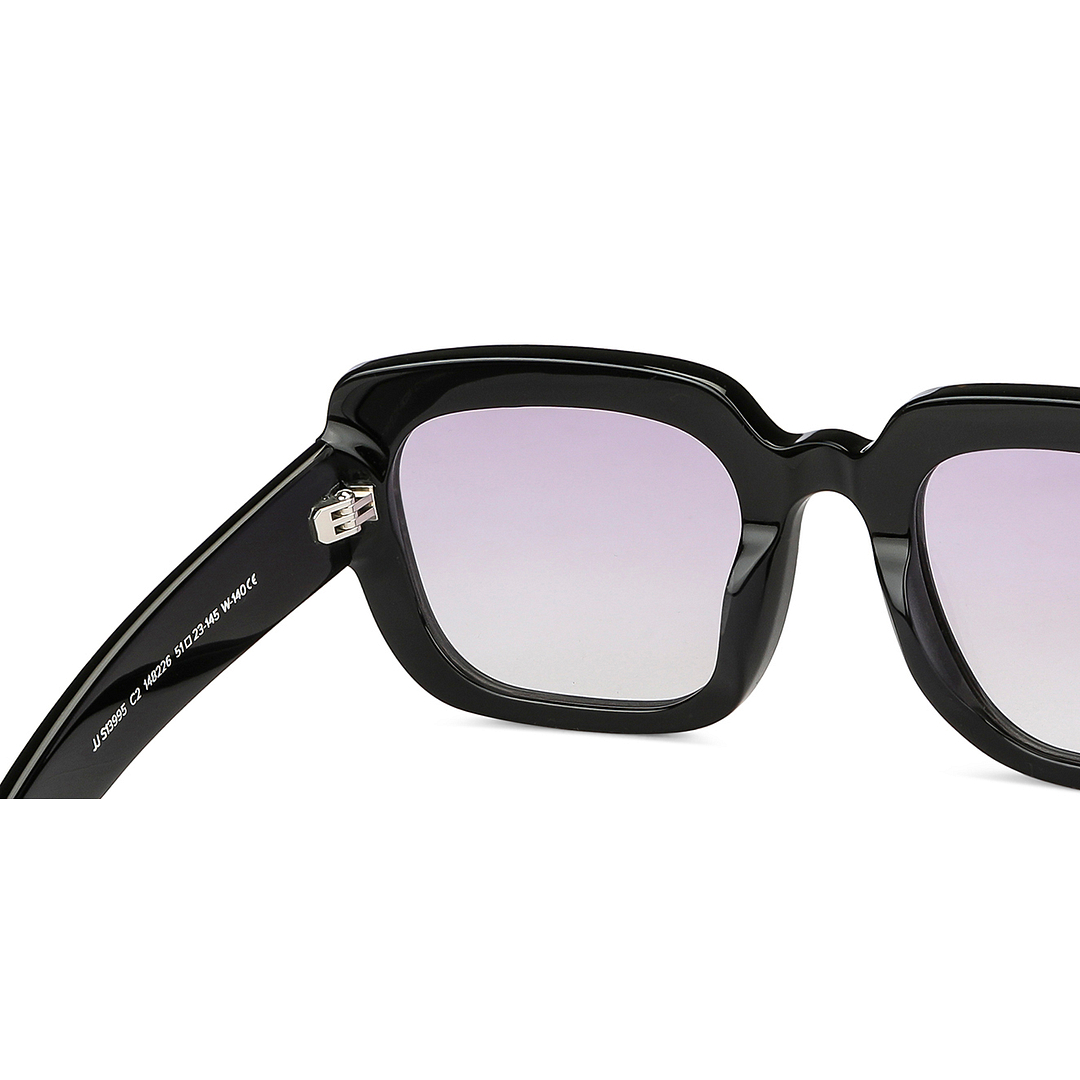 John Jacobs Black Full Rim Square right side