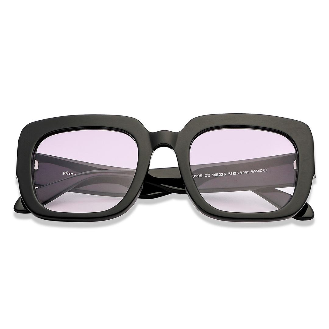 John Jacobs Black Full Rim Square left side