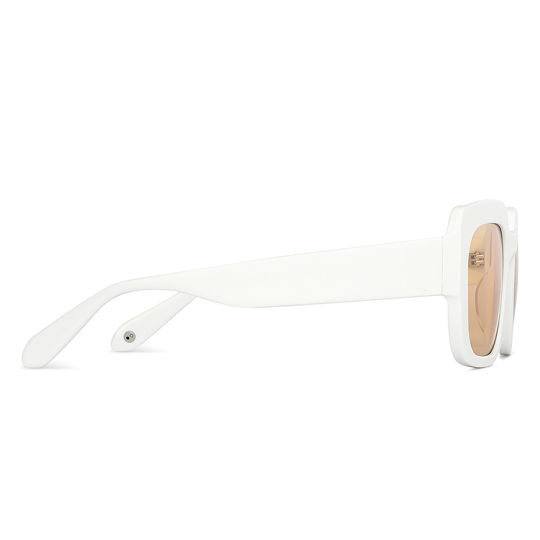 John Jacobs White Full Rim Square left side