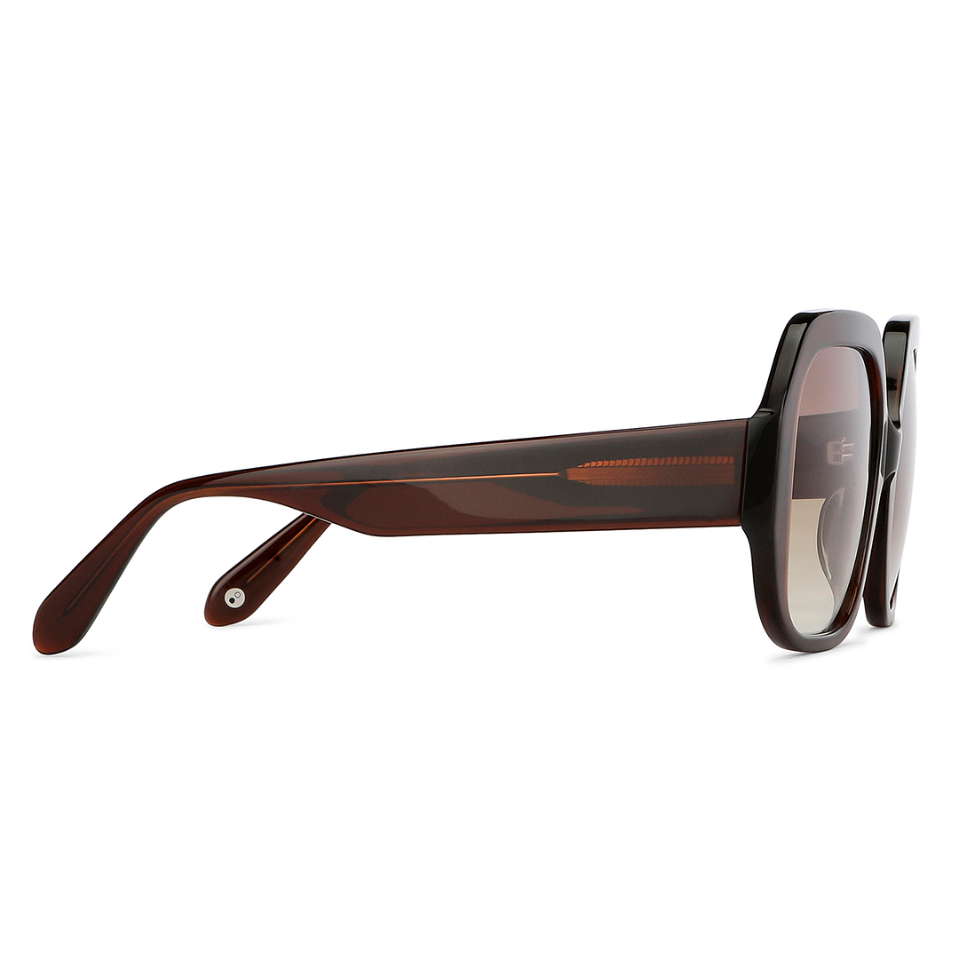 John Jacobs Light Brown Full Rim Square left side