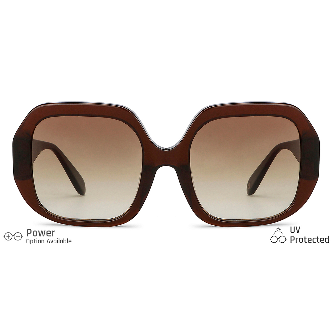 John Jacobs Light Brown Full Rim Square left side