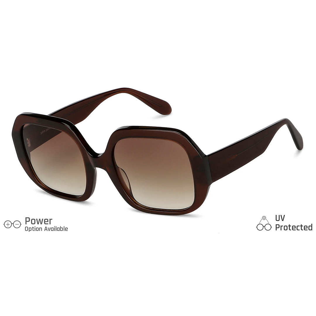 John Jacobs Light Brown Full Rim Square right side