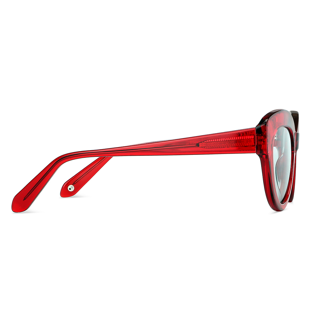 John Jacobs Online Red Full Rim Cat Eye left side