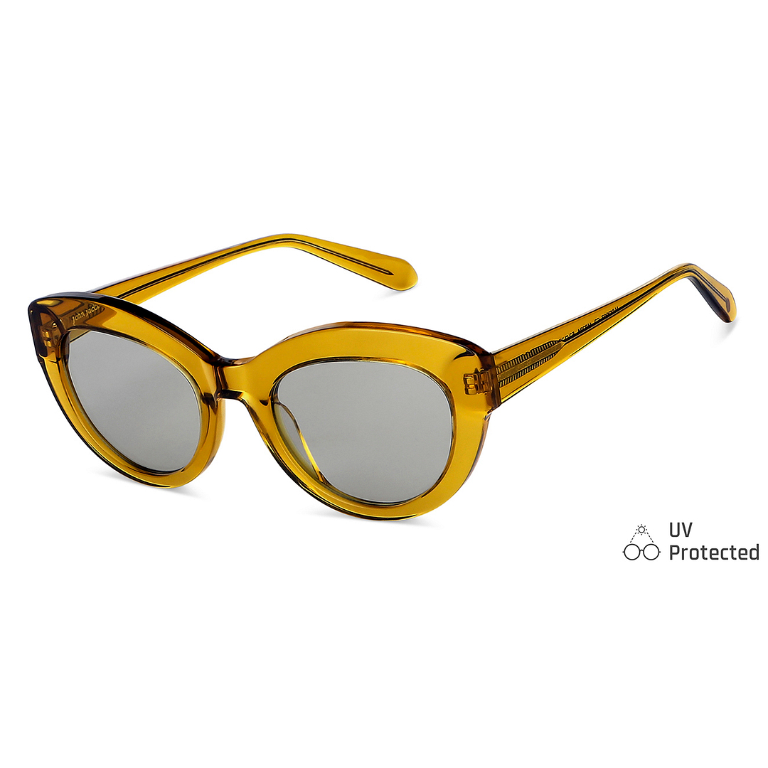 John Jacobs Online Light Brown Full Rim Cat Eye left side