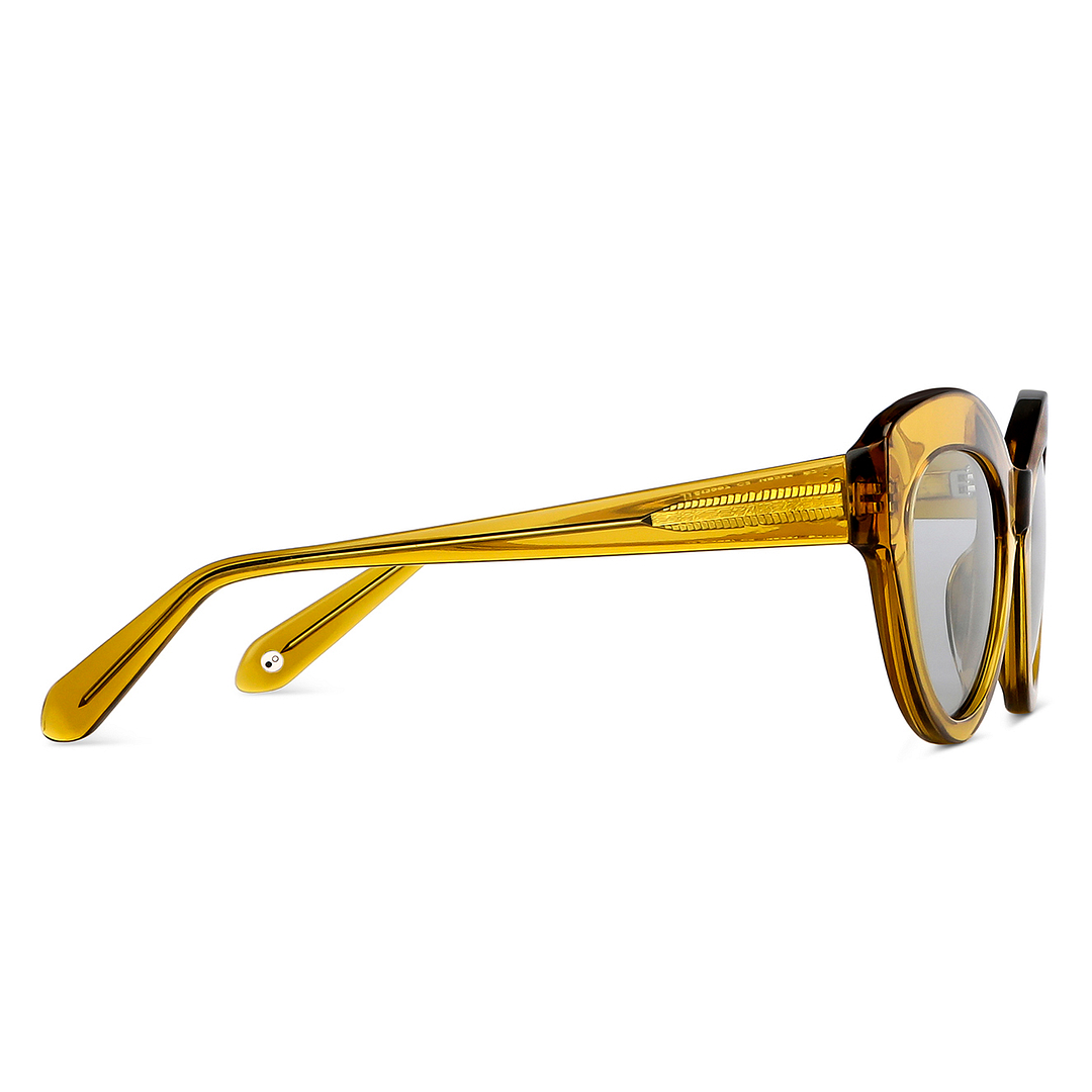 John Jacobs Online Light Brown Full Rim Cat Eye left side